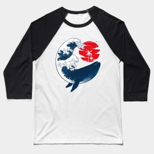 The whale wave Baseball T-Shirt